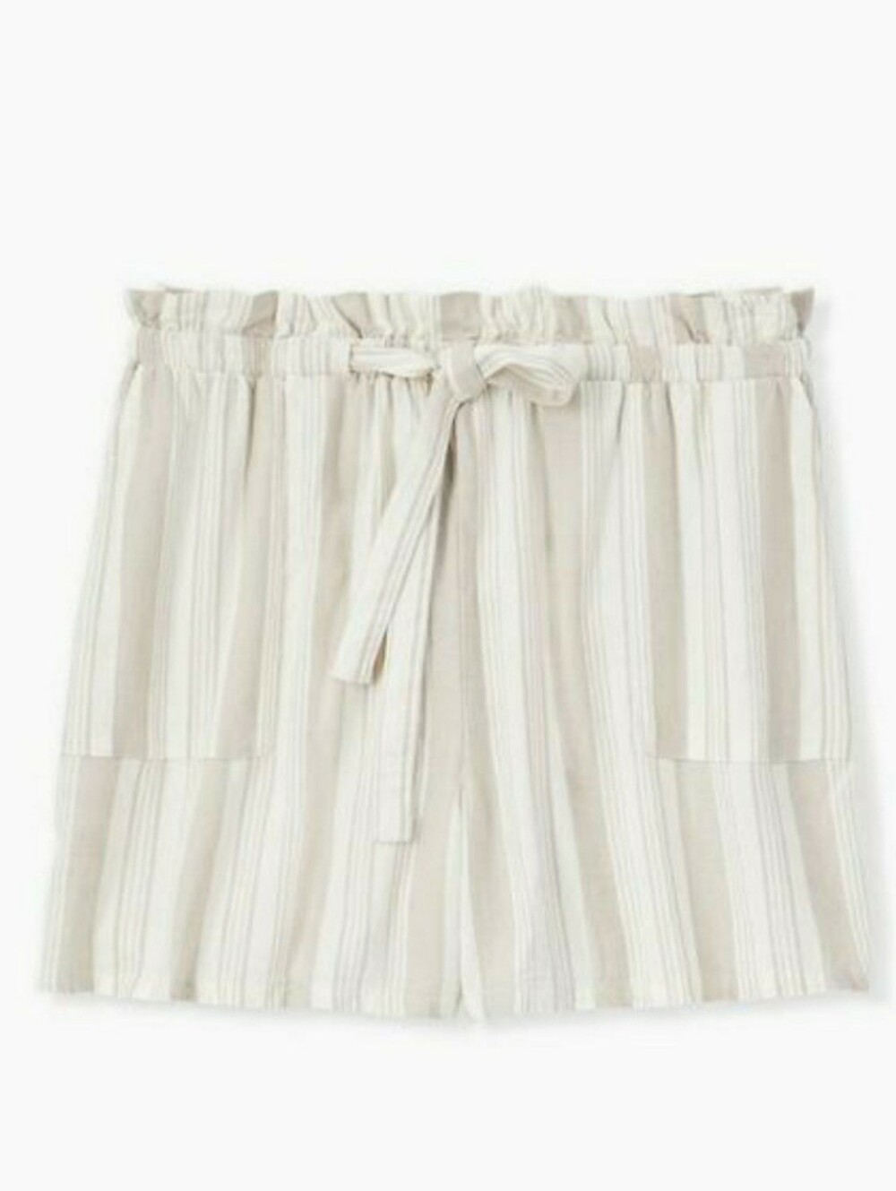 Torrid 5" Pull-on Studio Luxe Ponte Mid-rise, Elastic Waist Linen Blend Shorts